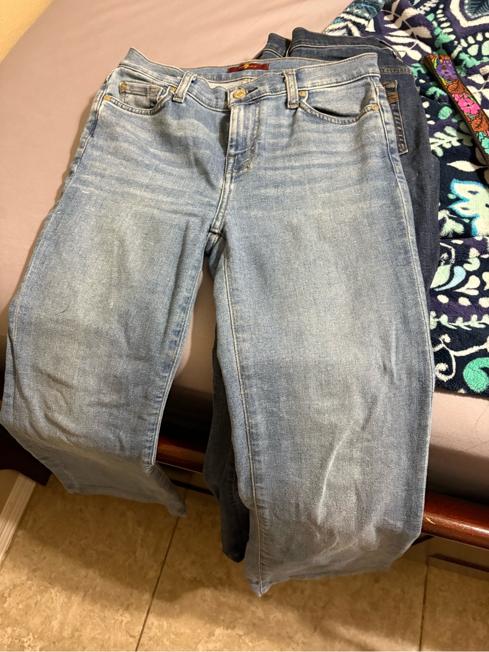 7 For All Mankind Light Blue Flare Jeans